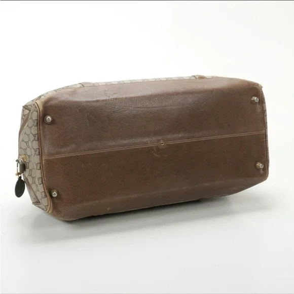 Gucci Tan and Brown Duffel Bag- Vintage - Picture 5 of 13